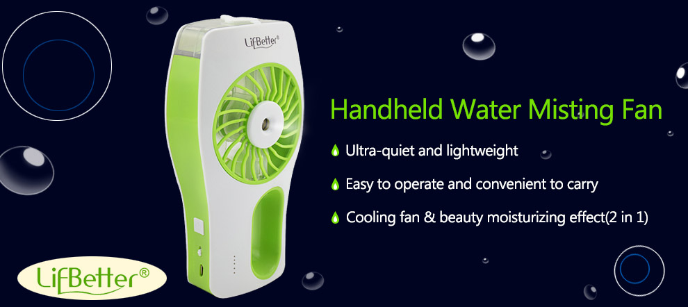 Mini Handheld Standing Humidifying Spray Fan