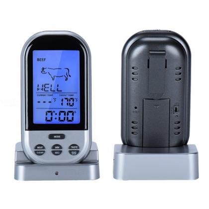 LifBetter Digital Wireless BBQ Thermometer for Food Kitchen Cooking Meat with Timer Temperature Alarm and Wide Temperature Range