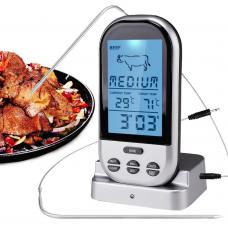 LifBetter Digital Wireless BBQ Thermometer for Food Kitchen Cooking Meat with Timer Temperature Alarm and Wide Temperature Range