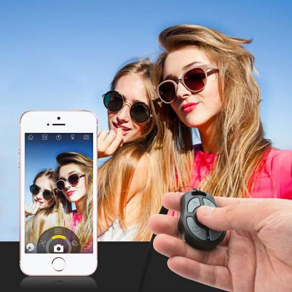 Remote Bluetooth Phone Camera Shutter, Zoomable Focus Flash Universal Wireless Camera Selfie Controller Release for iPhone and Android Smartphones by Lifbetter